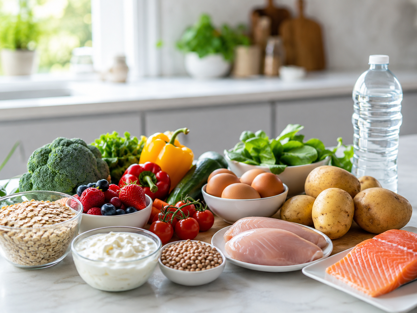 Fresh ingredients for healthy weight loss meals