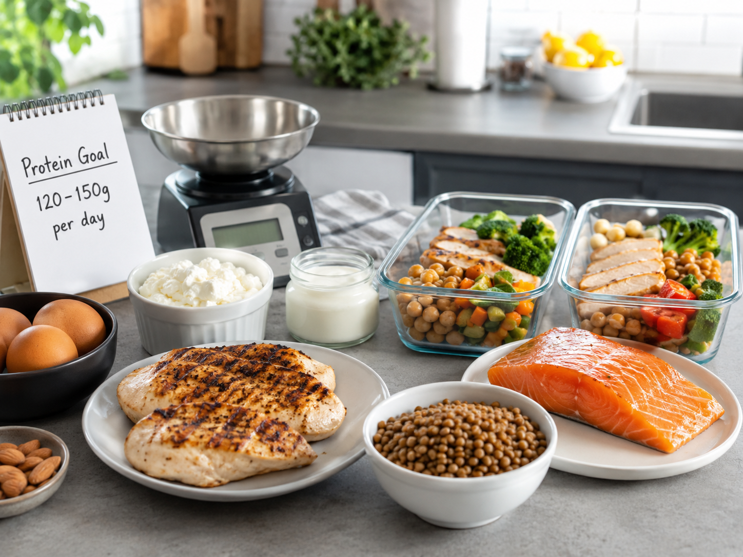 Protein-focused healthy meal prep